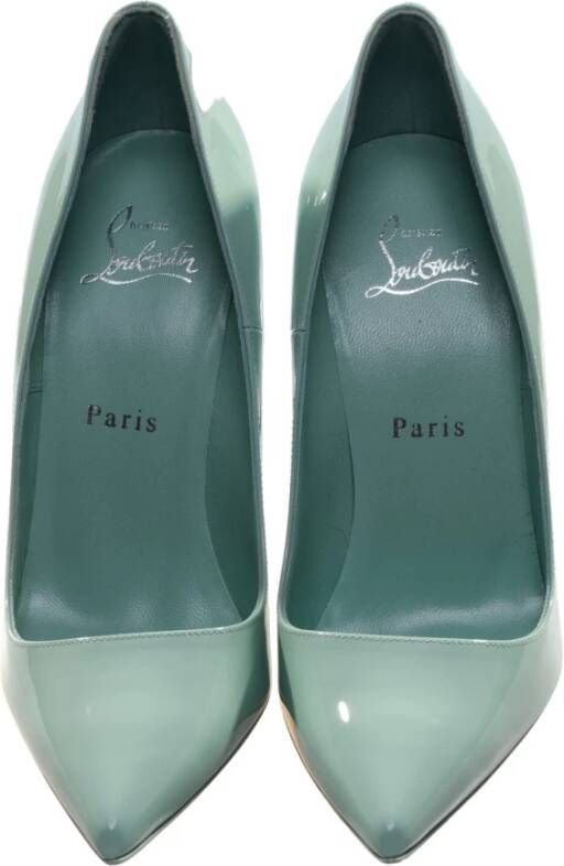 Christian Louboutin Elegante Groene Lakleren Hoge Hak Pumps Green Dames