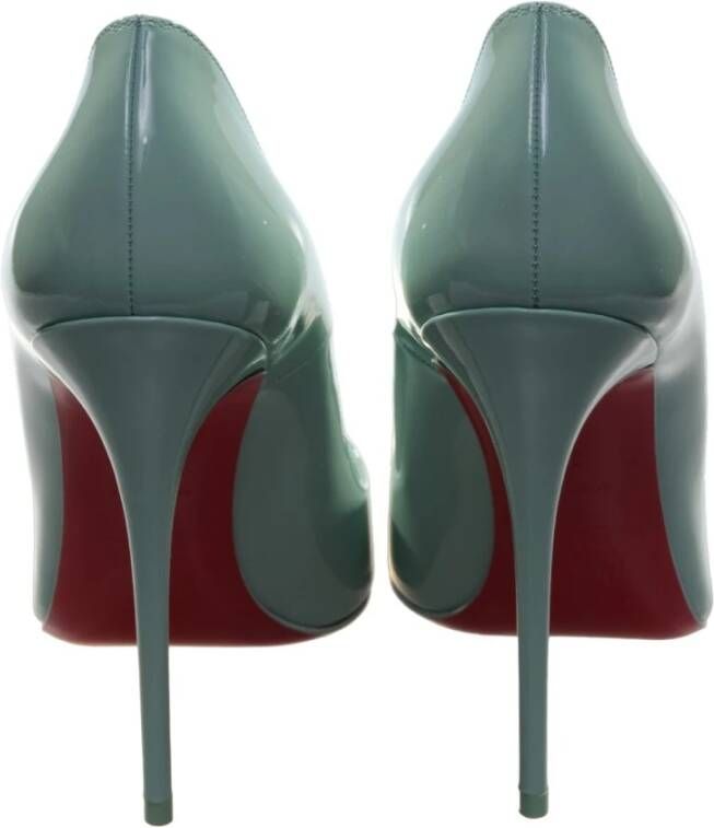 Christian Louboutin Elegante Groene Lakleren Hoge Hak Pumps Green Dames