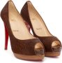 Christian Louboutin Bruine Leren Pumps Elegante Stijl Brown Dames - Thumbnail 8