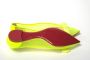 Christian Louboutin Fluro Gele Platte Puntige Schoen Yellow Dames - Thumbnail 5