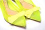 Christian Louboutin Fluro Gele Platte Puntige Schoen Yellow Dames - Thumbnail 9