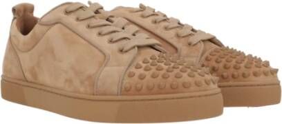 Christian Louboutin Gespikkelde Lage Sneakers Brown Heren