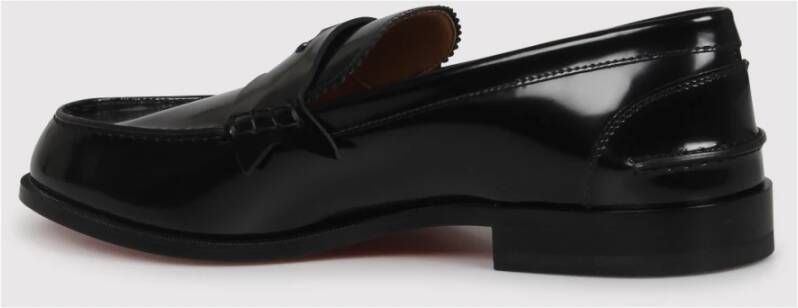 Christian Louboutin Glanzende leren loafers Fw24 glanzende afwerking Black Heren