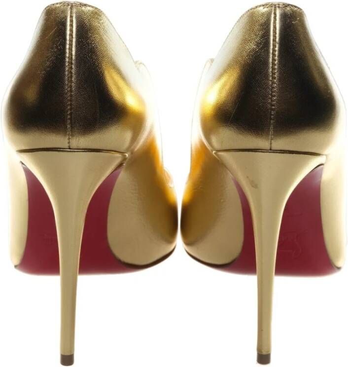 Christian Louboutin Gouden Hoge Hakken Pumps Hot Chick Yellow Dames