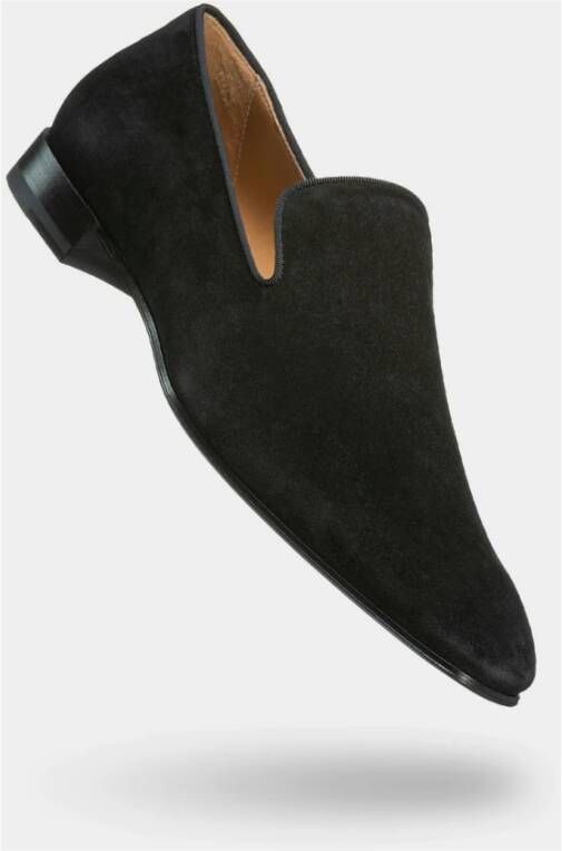 Christian Louboutin Loafer van suède in het zwart Black Heren