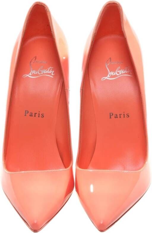 Christian Louboutin Oranje Lackleder High Heel Pumps Orange Dames