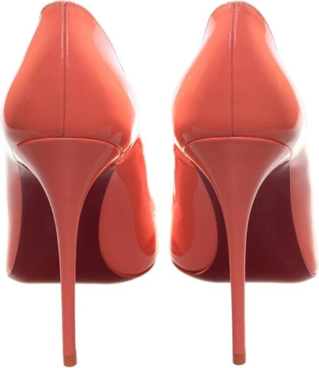 Christian Louboutin Oranje Lackleder High Heel Pumps Orange Dames