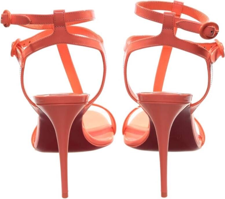 Christian Louboutin Oranje Lakleren Hoge Hakken Orange Dames