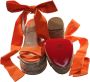 Christian Louboutin Oranje Woestijn Wrap High Heel Sleehakken Orange Dames - Thumbnail 4