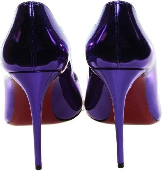 Christian Louboutin Paarse hoge hakken met geschulpte rand Purple Dames