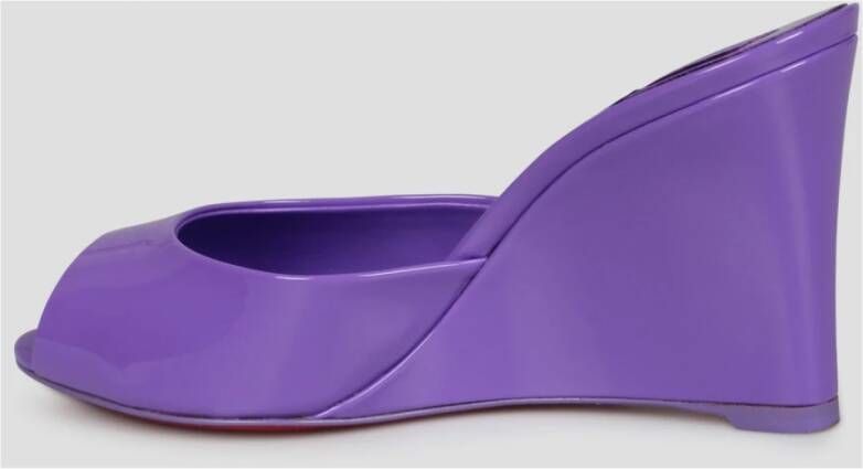 Christian Louboutin Patentleren Sleehak Muiltjes Purple Dames