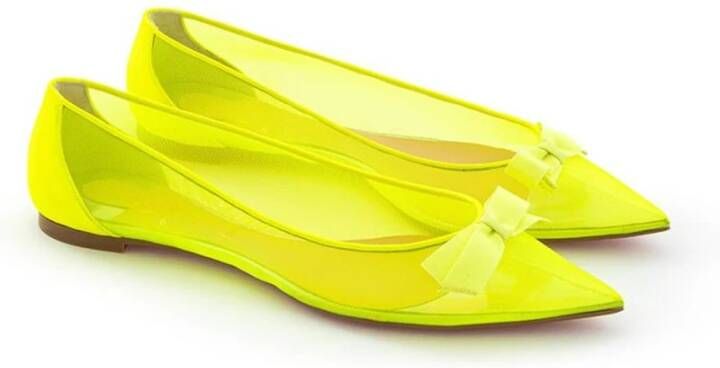 Christian Louboutin Platte Mesh Sneaker Yellow Dames