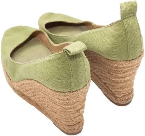 Christian Louboutin Pre-owned Canvas espadrilles Green Dames