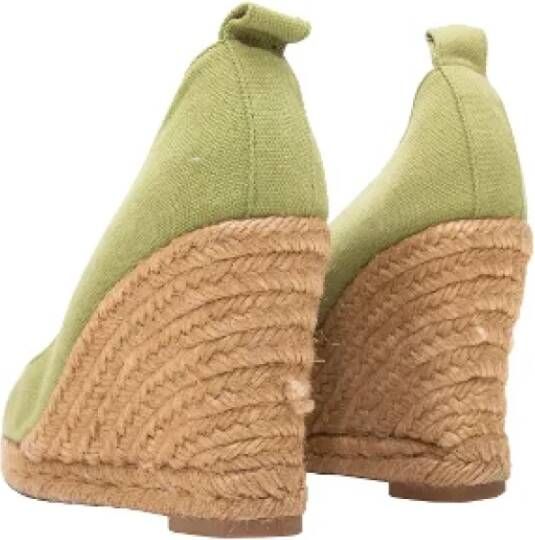 Christian Louboutin Pre-owned Canvas espadrilles Green Dames