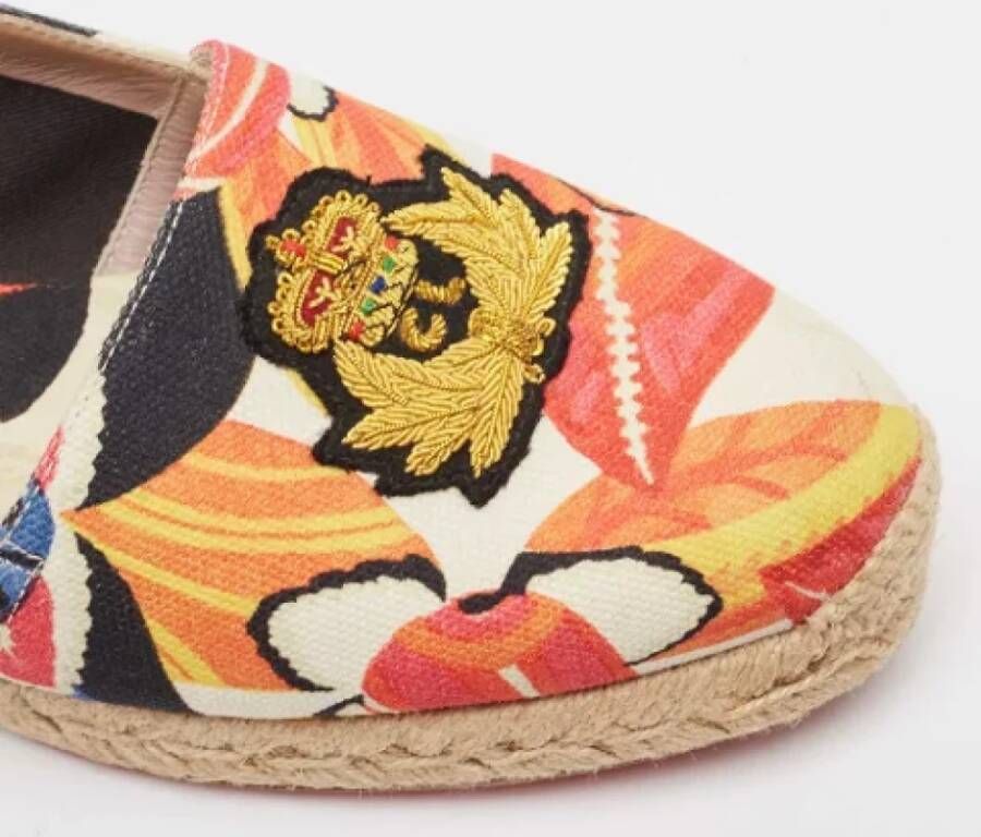 Christian Louboutin Pre-owned Canvas flats Multicolor Dames