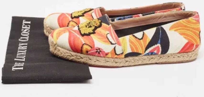 Christian Louboutin Pre-owned Canvas flats Multicolor Dames