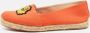 Christian Louboutin Pre-owned Canvas flats Orange Dames - Thumbnail 2