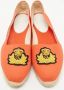 Christian Louboutin Pre-owned Canvas flats Orange Dames - Thumbnail 3