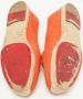 Christian Louboutin Pre-owned Canvas flats Orange Dames - Thumbnail 6