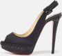 Christian Louboutin Pre-owned Canvas heels Black Dames - Thumbnail 2