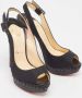 Christian Louboutin Pre-owned Canvas heels Black Dames - Thumbnail 4