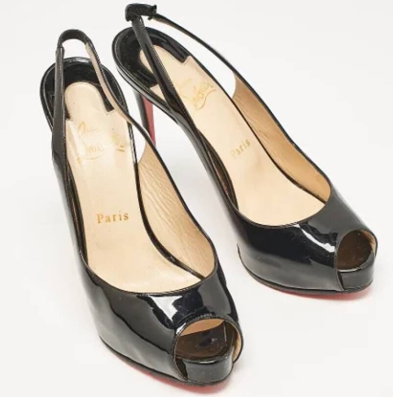 Christian Louboutin Pre-owned Canvas heels Black Dames