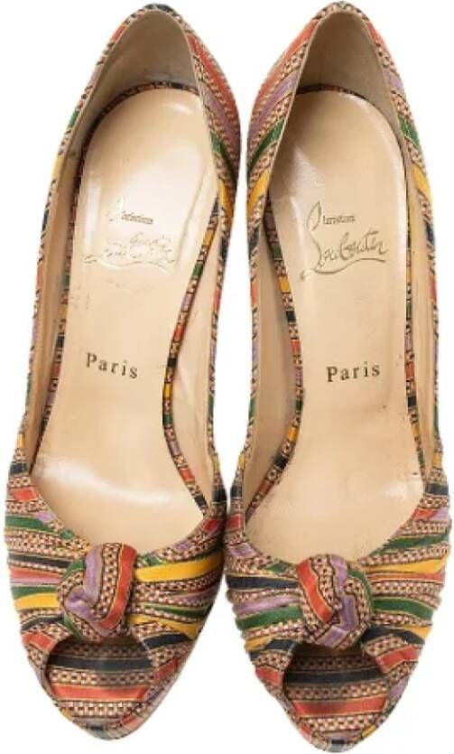 Christian Louboutin Pre-owned Canvas heels Multicolor Dames