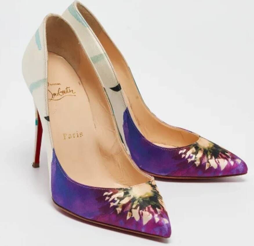 Christian Louboutin Pre-owned Canvas heels Multicolor Dames