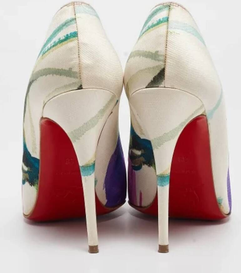 Christian Louboutin Pre-owned Canvas heels Multicolor Dames