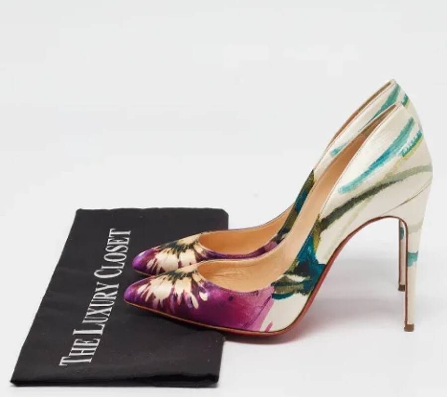 Christian Louboutin Pre-owned Canvas heels Multicolor Dames