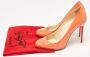 Christian Louboutin Pre-owned Canvas heels Orange Dames - Thumbnail 7