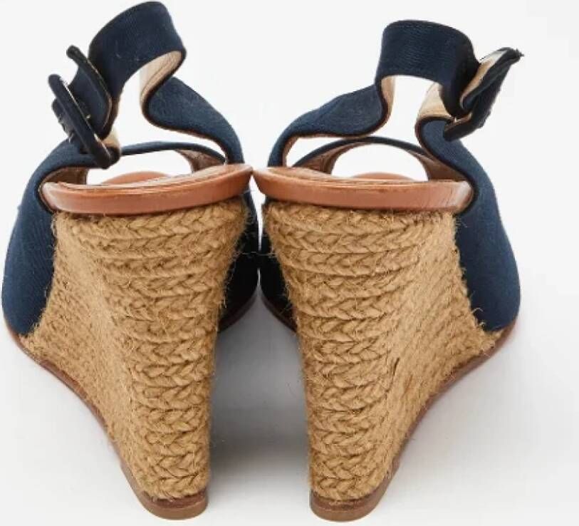 Christian Louboutin Pre-owned Canvas sandals Blue Dames