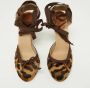 Christian Louboutin Pre-owned Canvas sandals Brown Dames - Thumbnail 3