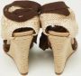 Christian Louboutin Pre-owned Canvas sandals Brown Dames - Thumbnail 5