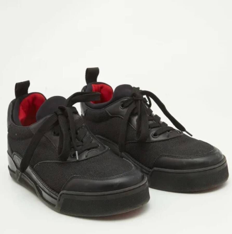 Christian Louboutin Pre-owned Canvas sneakers Black Heren