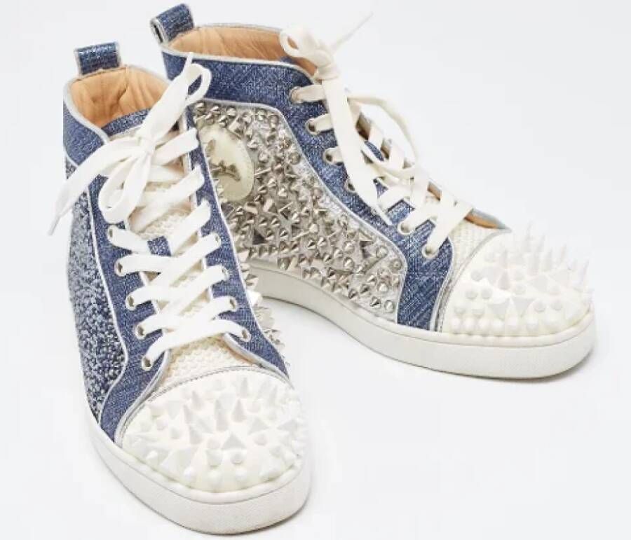 Christian Louboutin Pre-owned Canvas sneakers Blue Dames