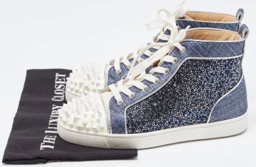 Christian Louboutin Pre-owned Canvas sneakers Blue Dames