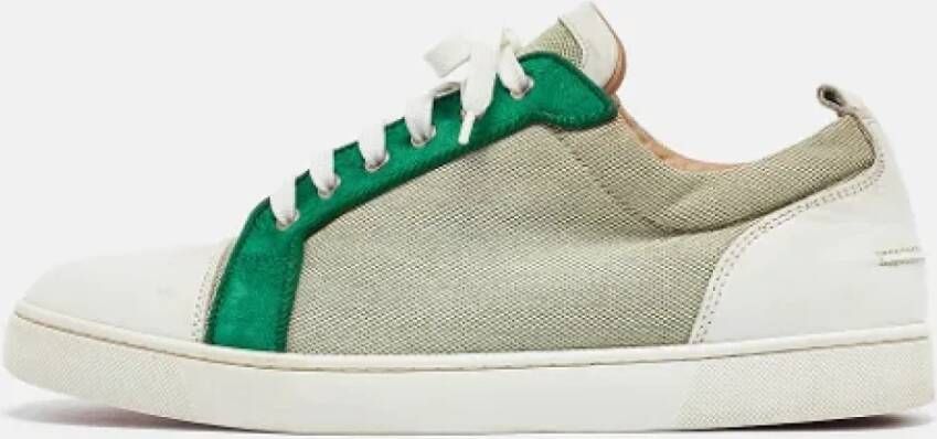 Christian Louboutin Pre-owned Canvas sneakers Green Heren