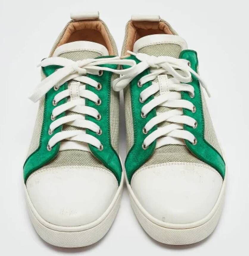 Christian Louboutin Pre-owned Canvas sneakers Green Heren