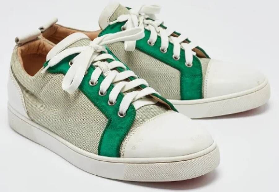 Christian Louboutin Pre-owned Canvas sneakers Green Heren