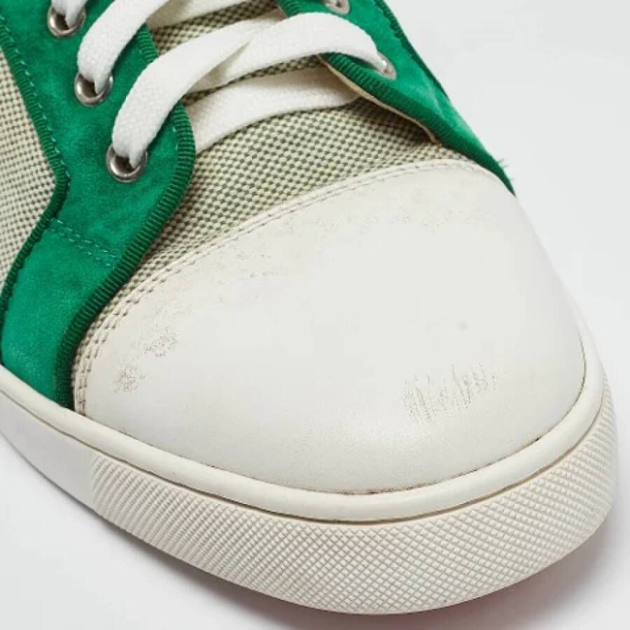 Christian Louboutin Pre-owned Canvas sneakers Green Heren