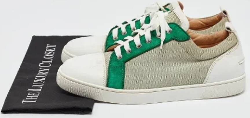 Christian Louboutin Pre-owned Canvas sneakers Green Heren