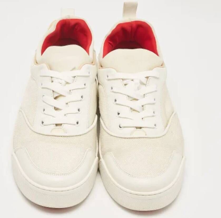 Christian Louboutin Pre-owned Canvas sneakers White Heren