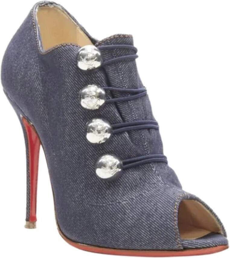 Christian Louboutin Pre-owned Denim boots Blue Dames