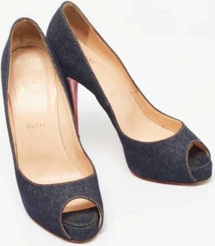 Christian Louboutin Pre-owned Denim heels Blue Dames