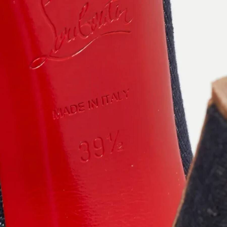 Christian Louboutin Pre-owned Denim heels Blue Dames