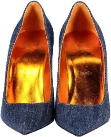 Christian Louboutin Pre-owned Denim heels Blue Dames