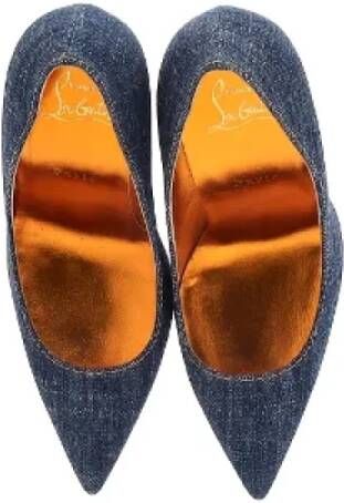 Christian Louboutin Pre-owned Denim heels Blue Dames