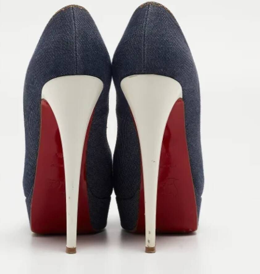 Christian Louboutin Pre-owned Denim heels Blue Dames