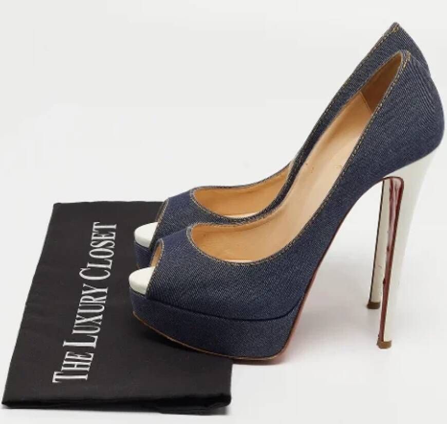 Christian Louboutin Pre-owned Denim heels Blue Dames